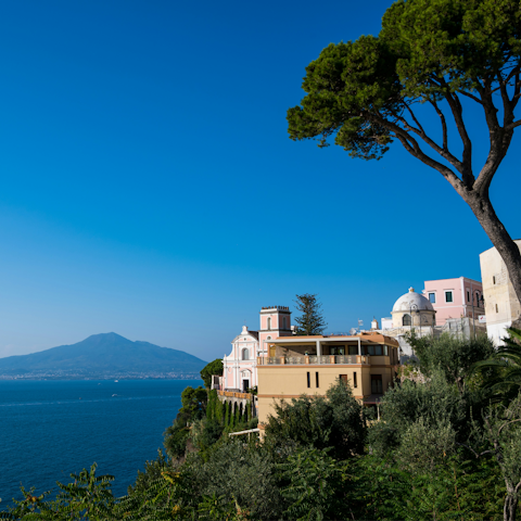 Stay in the coastal town of Vico Equense, just steps from the sea