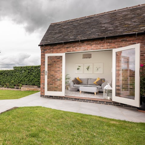 Throw open the French doors and make the most of the countryside scenery