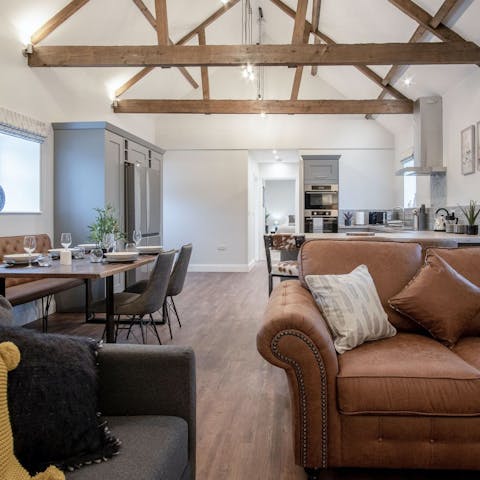 Spend cosy nights in beneath the beamed ceiling