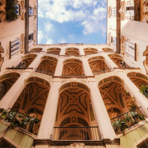 Visit the stunning Palazzo dello Spagnolo, five minutes away