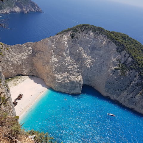 Explore the beautiful coastline of Zakynthos