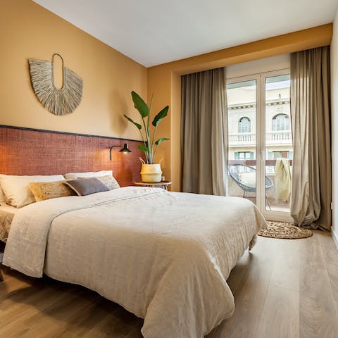 Wake up in the master bedroom and walk straight out onto the balcony