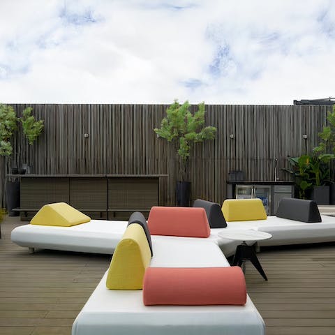 Enjoy drinks and nibbles alfresco on the terrace