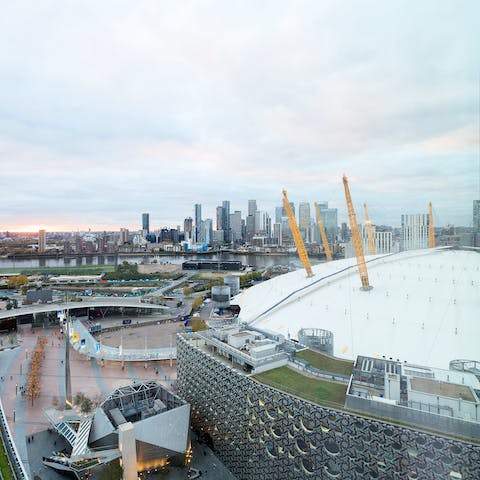 Walk up the O2 and see the London skyline, only minutes away
