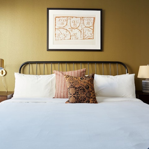 Wake up in the calming bedroom feeling rested and ready for another day of exploring