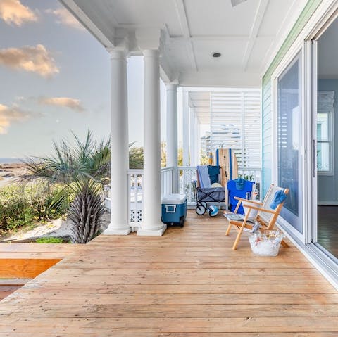 A huge deck, perfect for entertaining