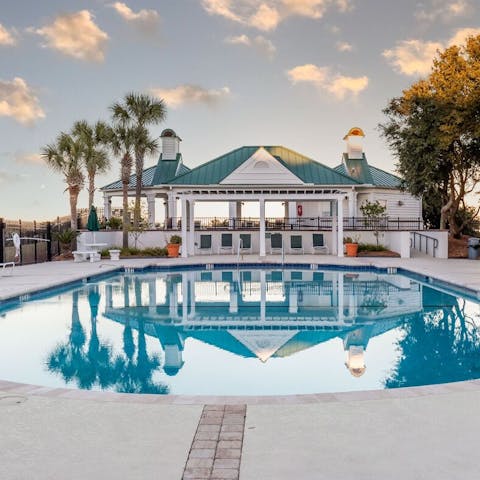 Cool down with a dip in the communal pool