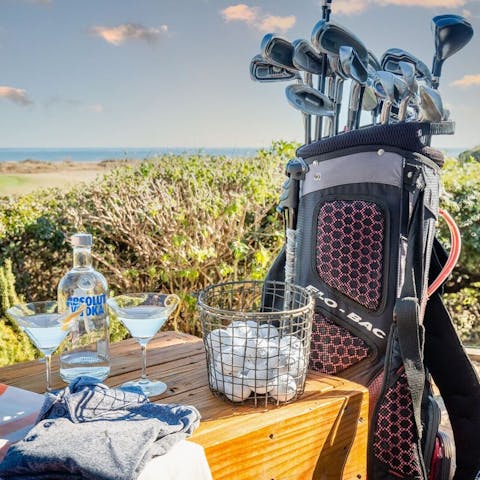 Practise your putting at the links course around the corner