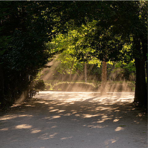 Enjoy a stroll in Saint Isidore Park, stopping off at the pond and fountain