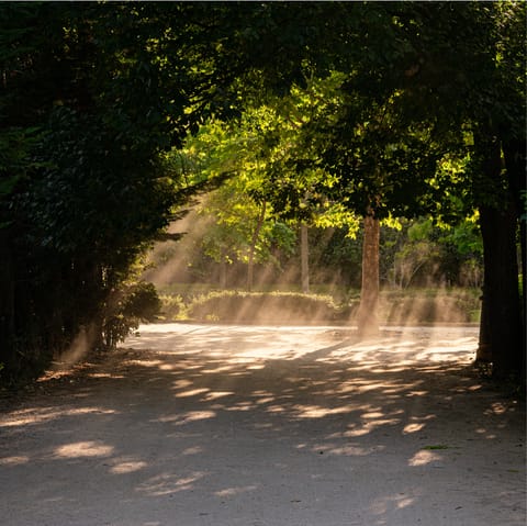 Enjoy a stroll in Saint Isidore Park, stopping off at the pond and fountain