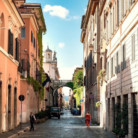 Stroll down the lively Via Del Corso