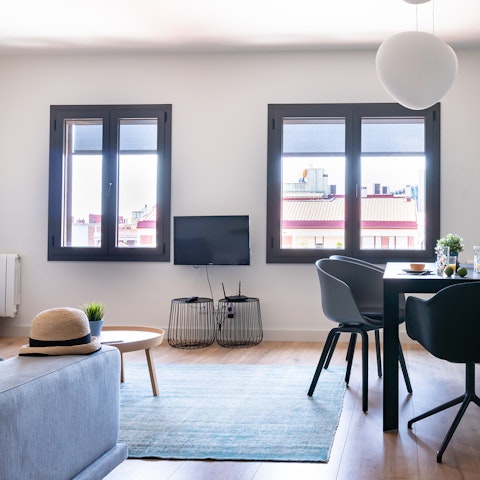 Look out over the rooftops of the city whilst enjoying a lazy breakfast