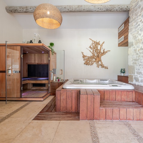 Unwind body and mind in the home spa
