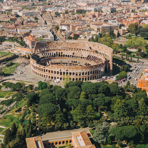 Visit the iconic Colosseum – it’s within walking distance