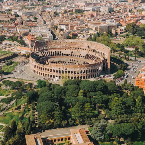Visit the iconic Colosseum – it’s within walking distance