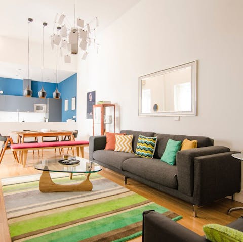 Relax in the stylishly designed lounge