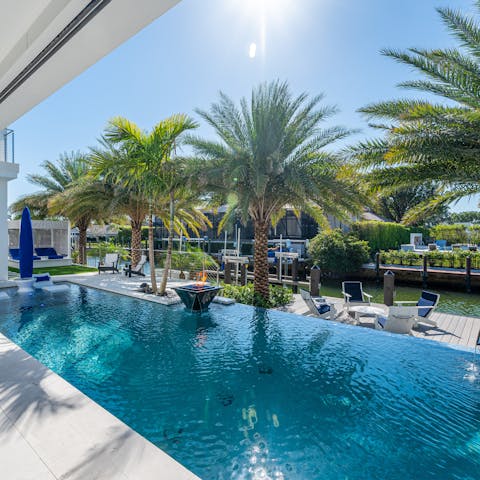 Swim in the private pool to beat the Floridian heat