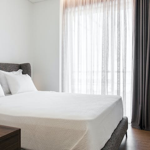 Wake up in your super comfy bed and pop your head out of the window to feel the morning sun on your face