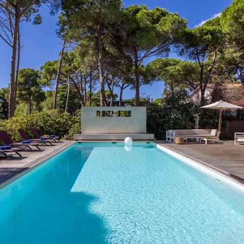 Cool off with a dip in the private pool