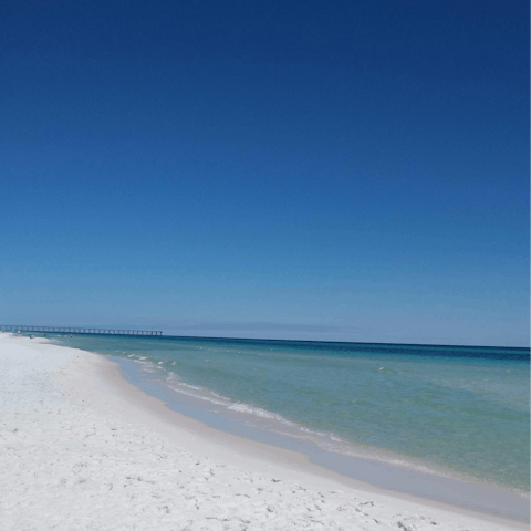 Stroll along Pesquiers beach, a two-minute walk away