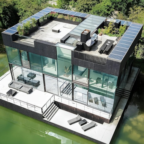 Head to the rooftop terrace for a barbecue