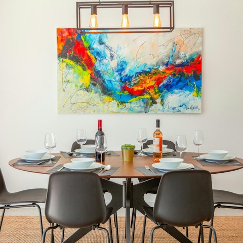 Gather for tasty Portuguese meals around the dining table