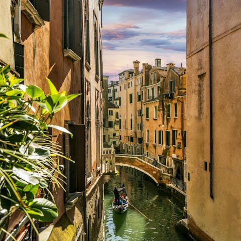 Admire beautiful canal views from the balcony