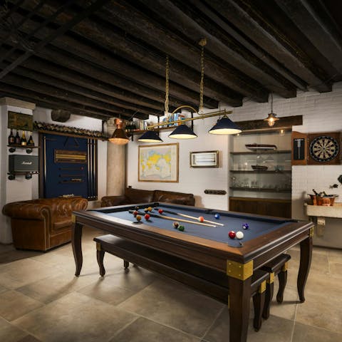 Kick back in a nautically-themed wood-beamed hideaway