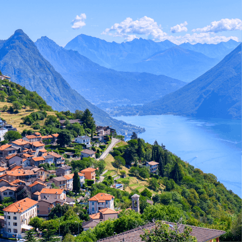 Stay in the picturesque Lugano, nestled between mountains and a glacial lake