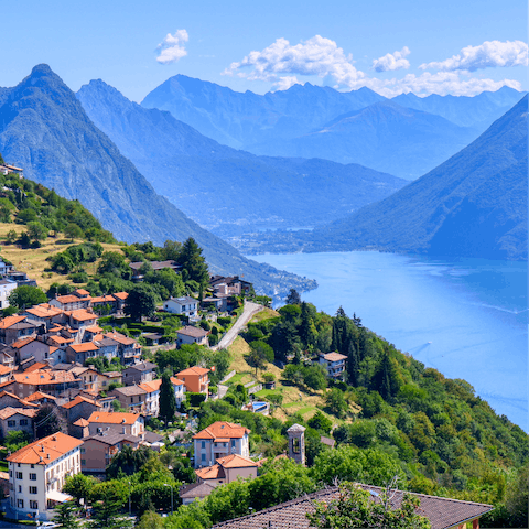 Stay in the picturesque Lugano, nestled between mountains and a glacial lake