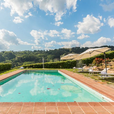 Cool off with a dip in the private pool