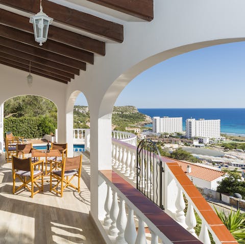 Enjoy vistas across the Mediterranean from the terrace