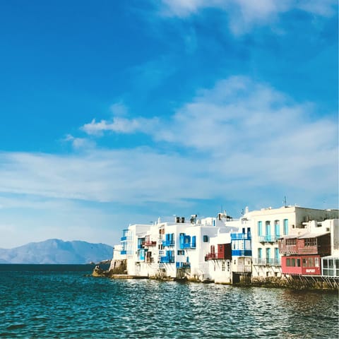 Discover the delights of Mykonos town, just a short drive away
