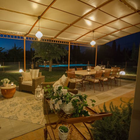 Try some of the local cuisine alfresco on the terrace