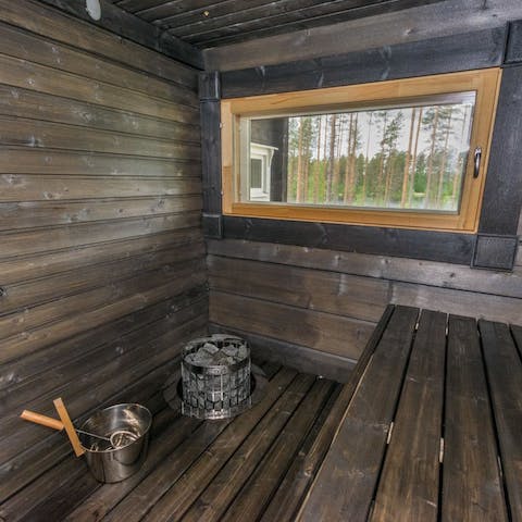 Sweat out all your stresses in the sauna