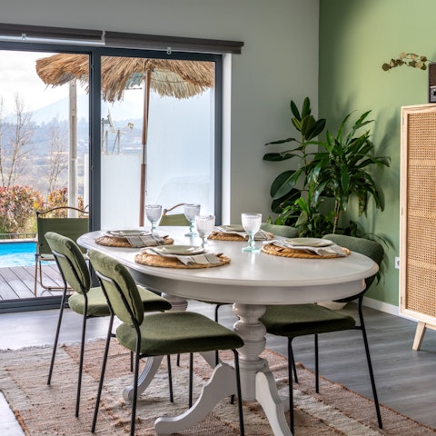 Fold back the doors and dine with river views
