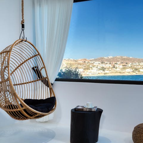 Grab a Greek retelling novel and claim the egg chair for a morning of reading