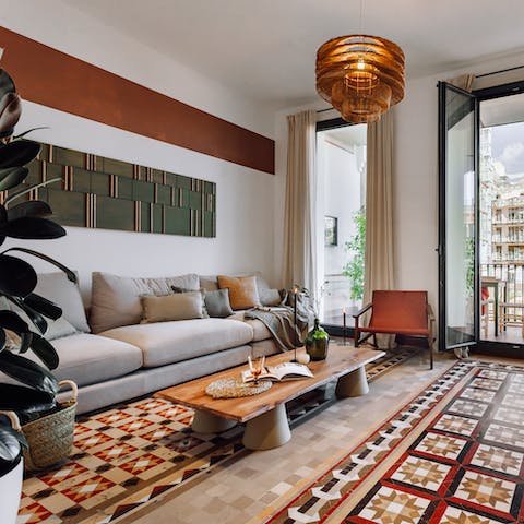 Sit back with a zesty glass of sangria and a vinyl on the record player
