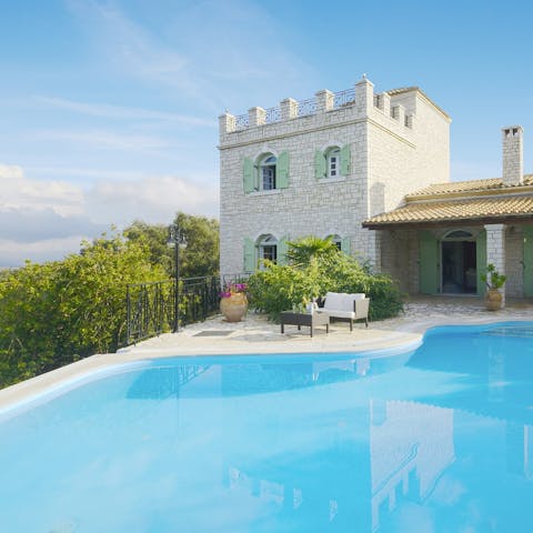 Stay in this unique hilltop home