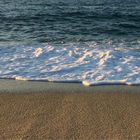 Spend the day on the warm sands of Esentepe Beach, 1.5km away