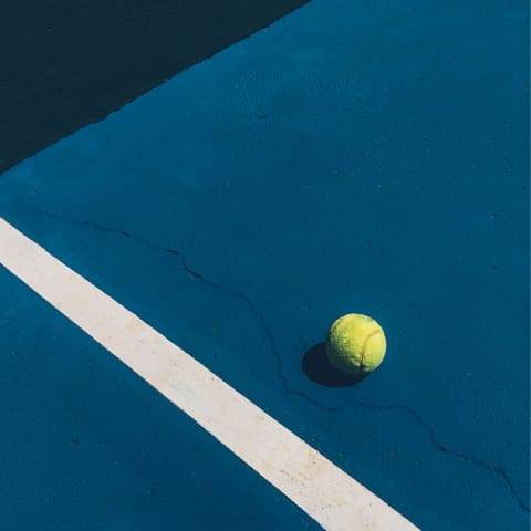 Grab your rackets and head to the communal courts for a game of tennis