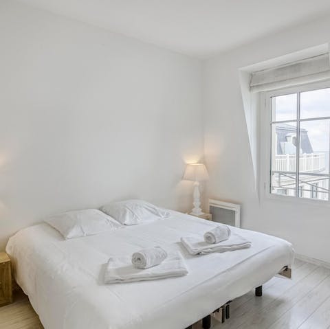 Get a good night's rest in the plush bedrooms and wake up to the sound of the waves