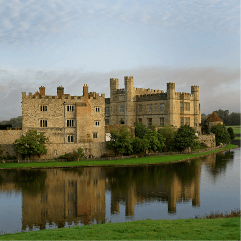 Visit Leeds castle, just a twenty–one–minute drive away