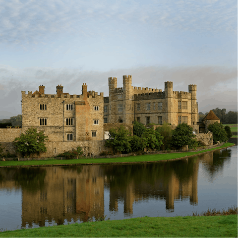 Visit Leeds castle, just a twenty–one–minute drive away