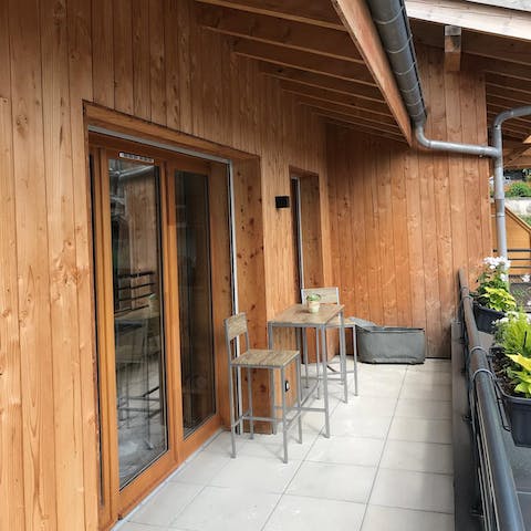 Sip a hot drink on the balcony overlooking the natural beauty of your surroundings