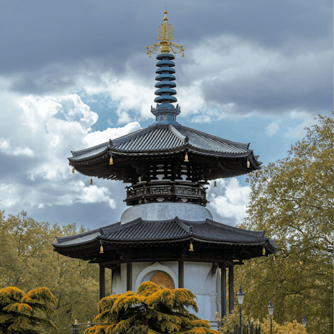 Wander over the Thames to Battersea Park