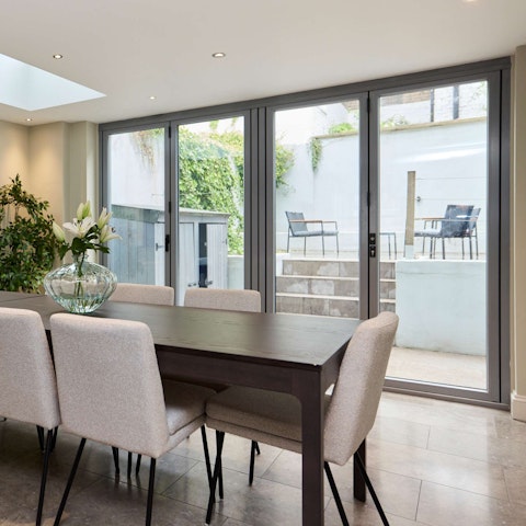 Open up the terrace doors and enjoy drinks outside