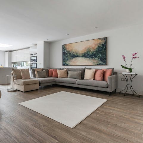 Spend cosy evenings relaxing in the living room