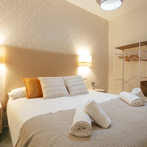 Sleep soundly in the super comfortable bedroom