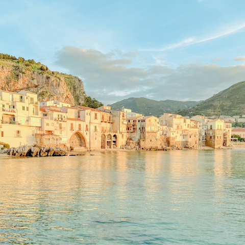 Take a drive to Cefalù, located nearby